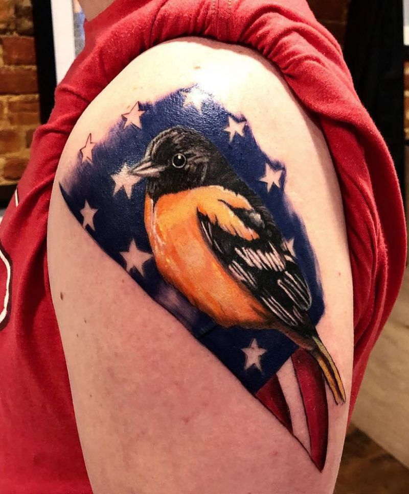 30 Pretty Oriole Tattoos to Inspire You