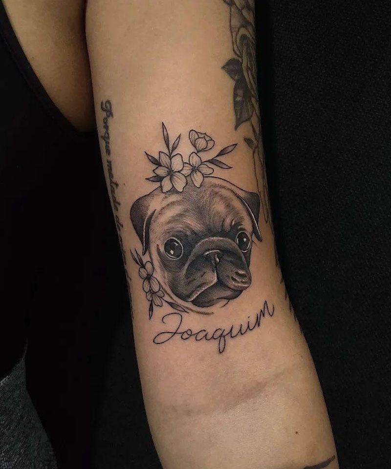 30 Cute Pug Tattoos You Must Love