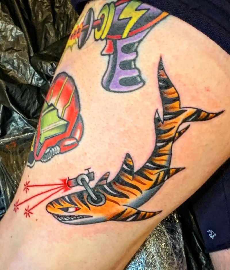 30 Unique Tiger Shark Tattoos You Must Love