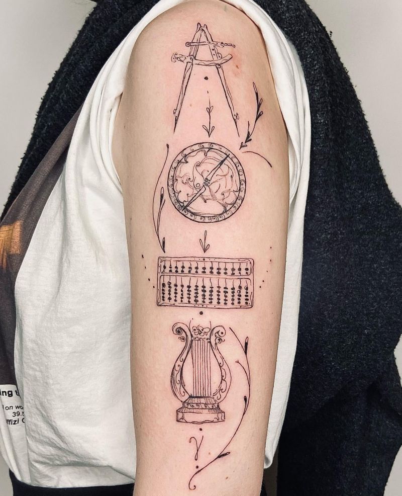 20 Awesome Astrolabe Tattoos You Can Copy