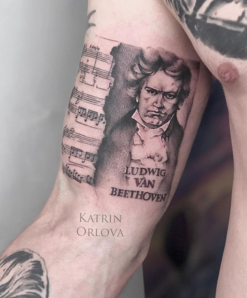 30 Awesome Beethoven Tattoos to Inspire You