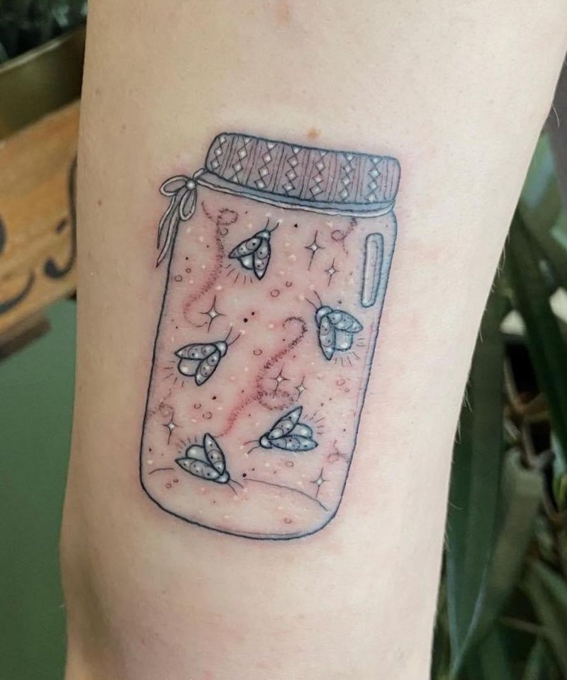 30 Pretty Firefly Jar Tattoos You Must Love