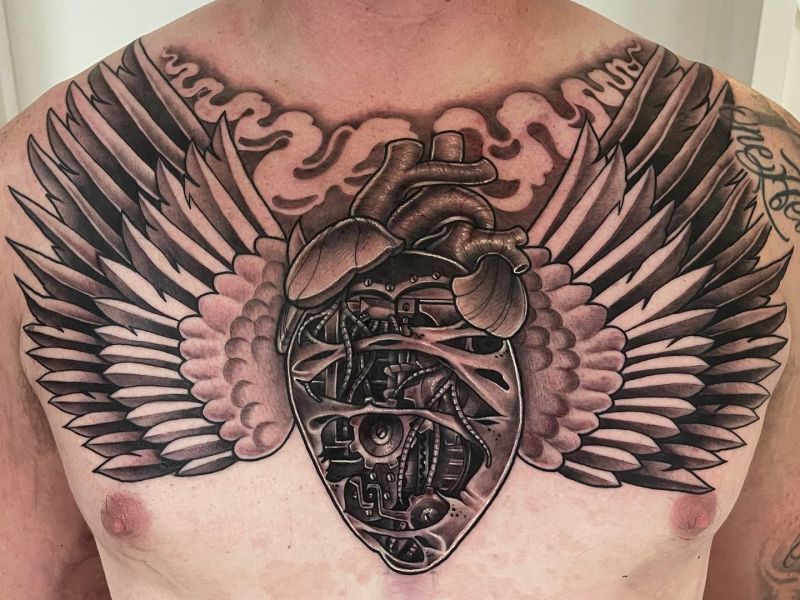 30 Unique Mechanical Heart Tattoos You Must Love