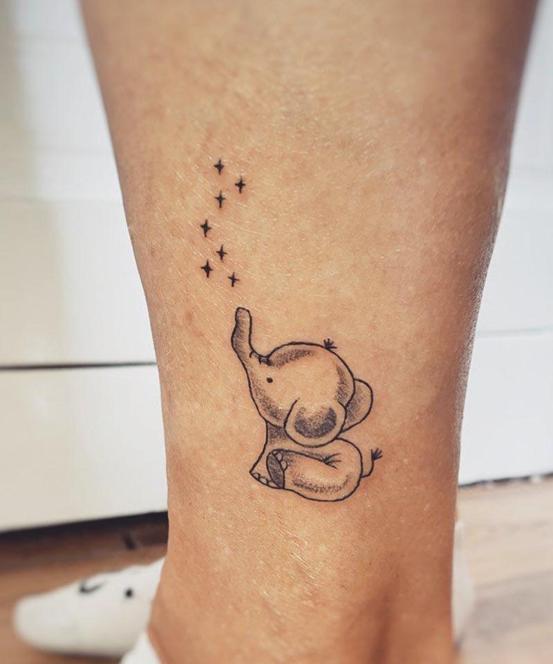 30 Cool Baby Elephant Tattoos for Your Inspiration