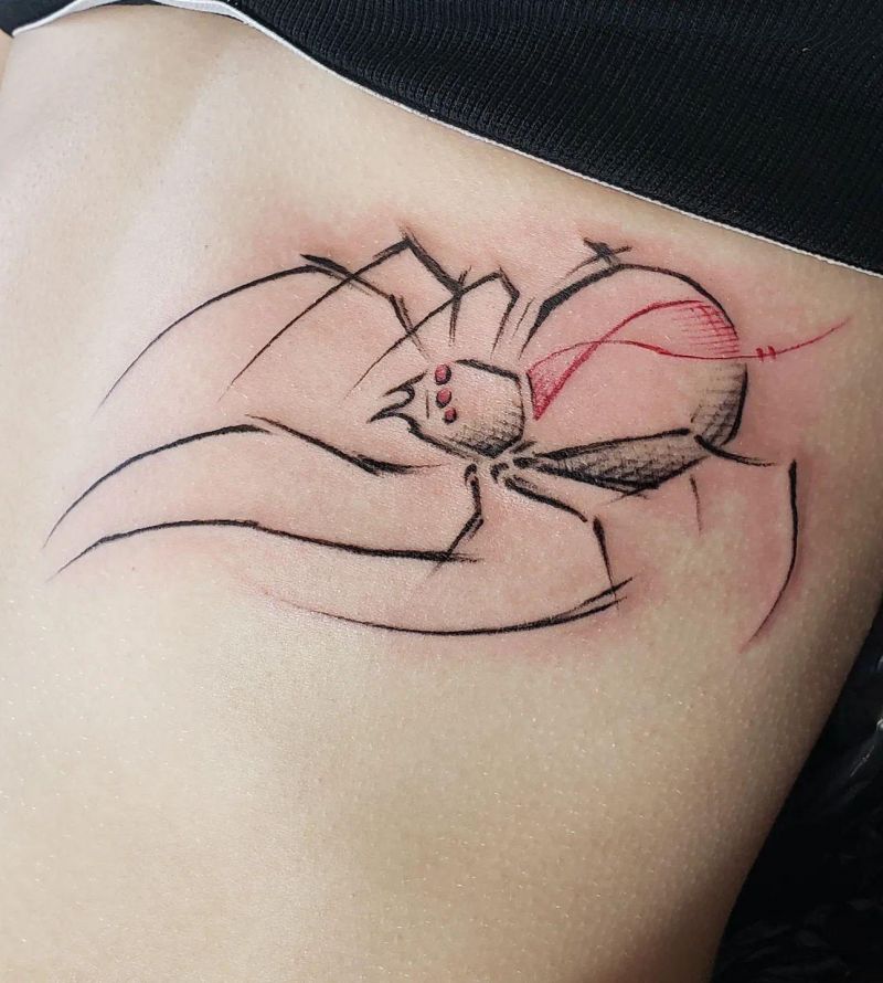 30 Unique Black Widow Spider Tattoos You Must Love