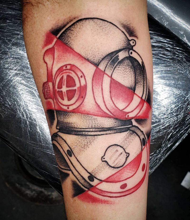 30 Unique Diving Helmet Tattoos You Must Love