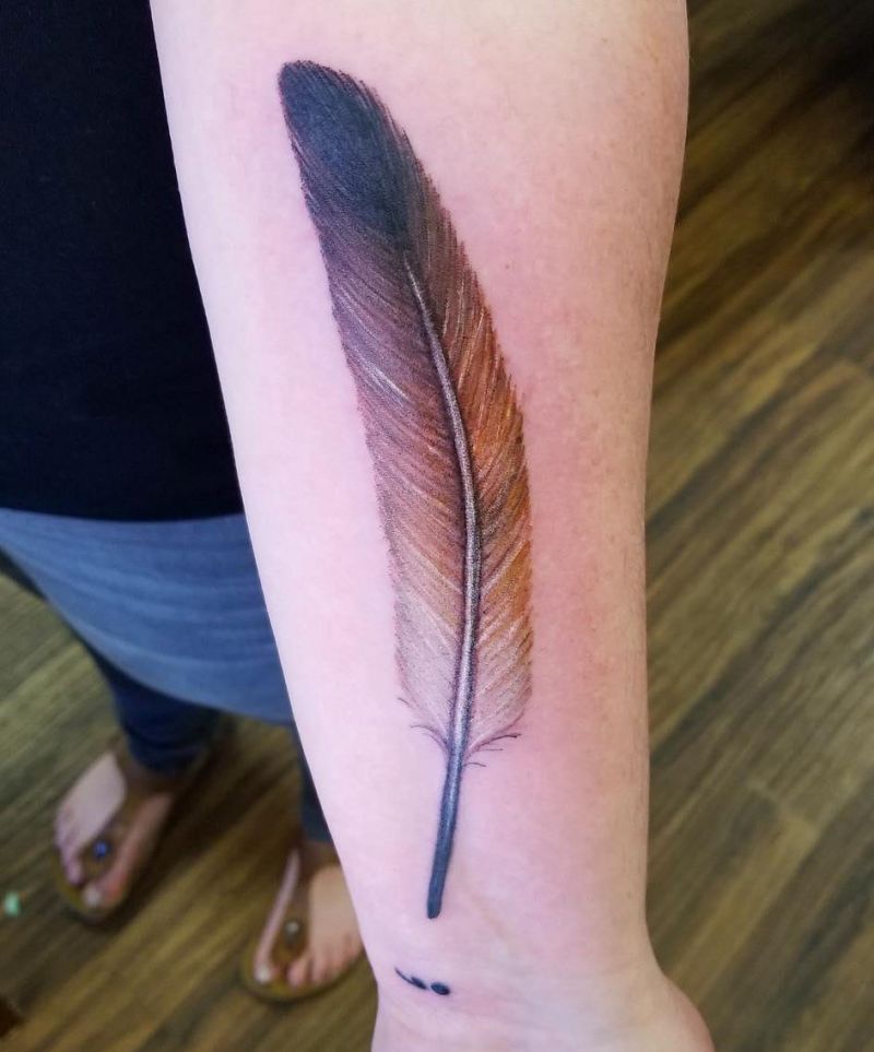 30 Pretty Eagle Feather Tattoos to Inspire You