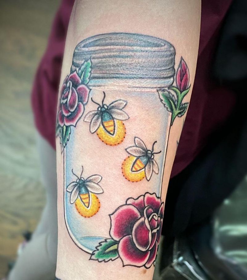 30 Pretty Firefly Jar Tattoos You Must Love