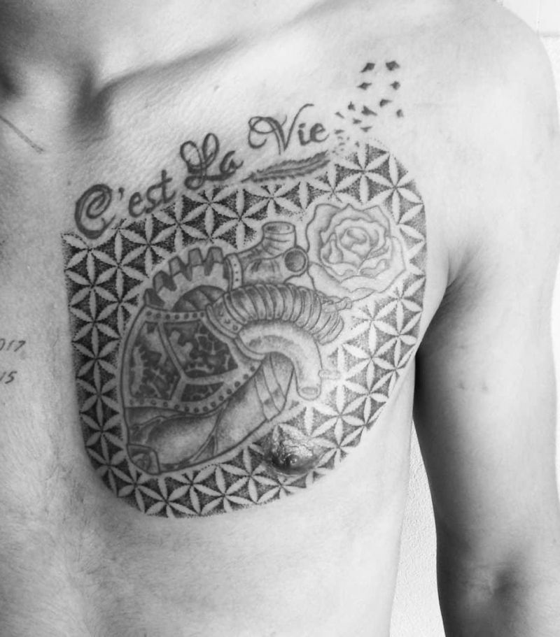 30 Unique Mechanical Heart Tattoos You Must Love