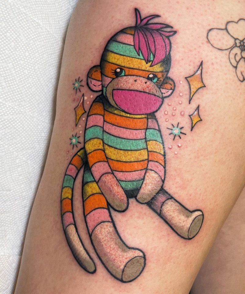 27 Unique Sock Monkey Tattoos for Your Inspiration