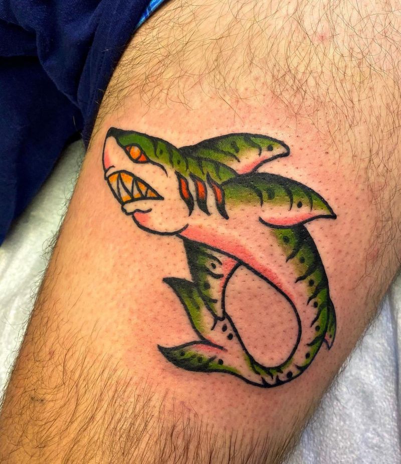 30 Unique Tiger Shark Tattoos You Must Love