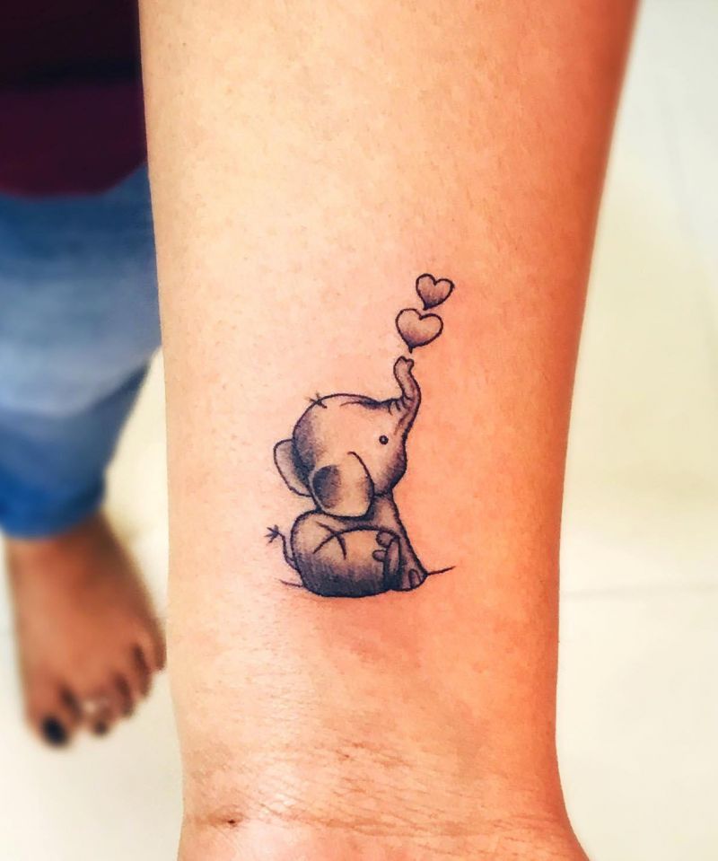 30 Cool Baby Elephant Tattoos for Your Inspiration