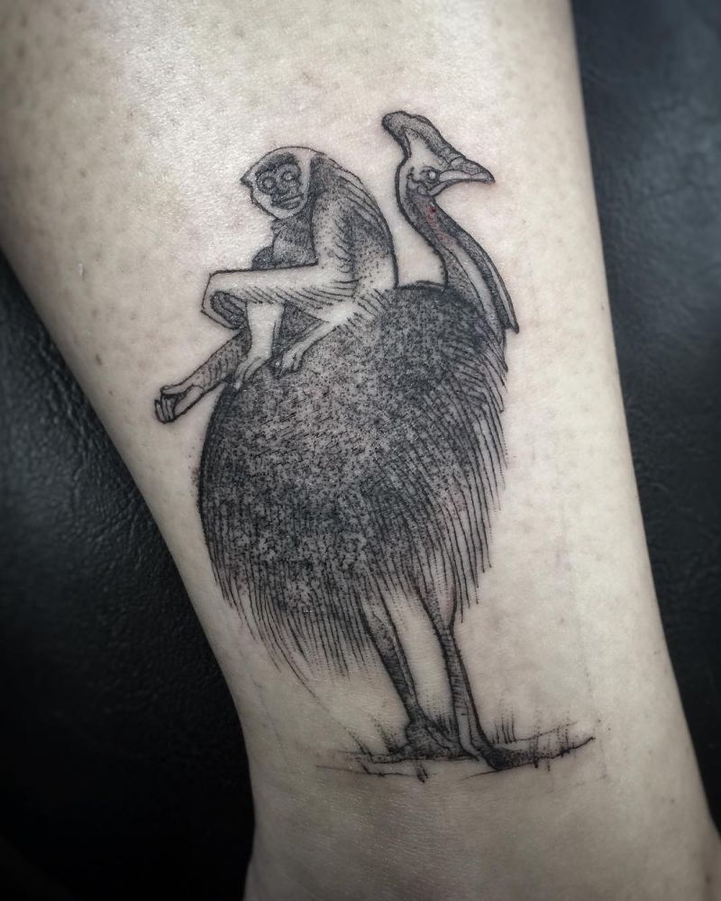 30 Unique Cassowary Tattoos You Must Love