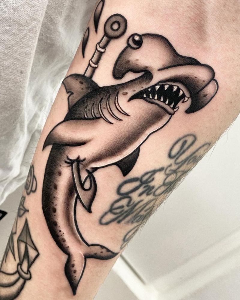 30 Unique Hammerhead Shark Tattoos You Must Love