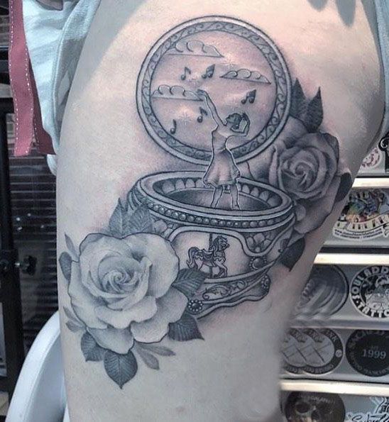 30 Unique Music Box Tattoos You Must Love