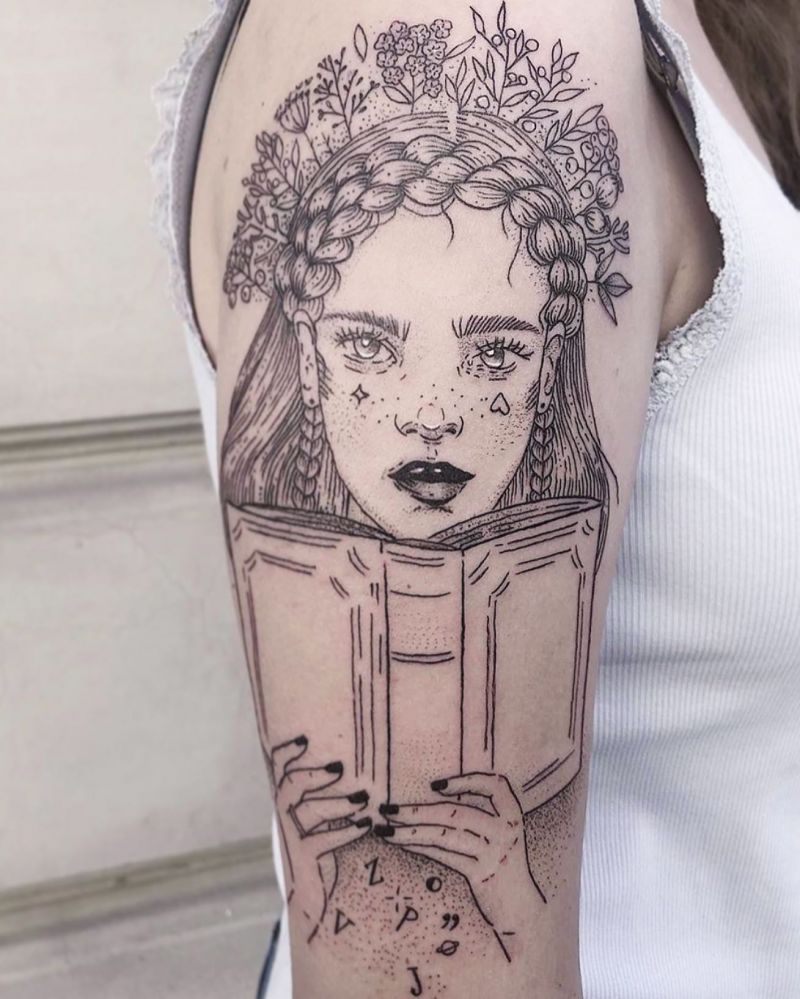 30 Unique Reading Tattoos You Can Copy