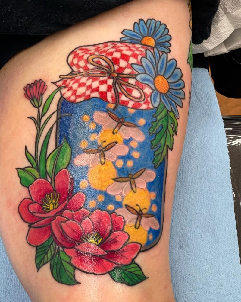 30 Pretty Firefly Jar Tattoos You Must Love