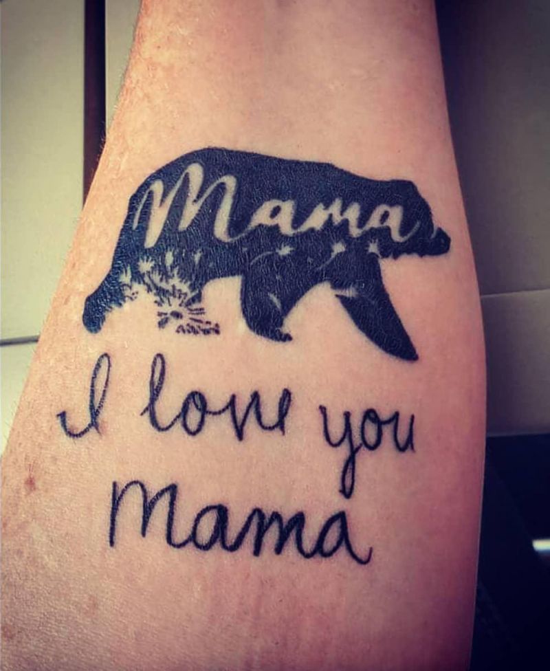 30 Classy Mama Bear Tattoos to Inspire You