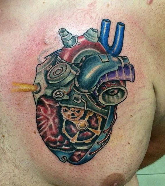 30 Unique Mechanical Heart Tattoos You Must Love