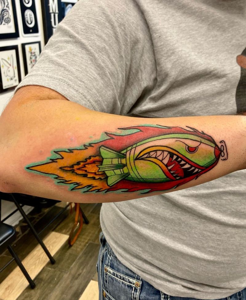 30 Unique Shark Bomb Tattoos You Must Love