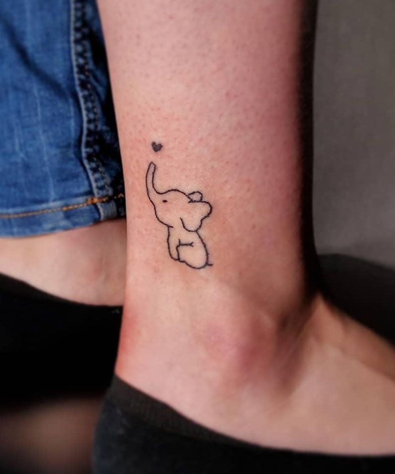 30 Cool Baby Elephant Tattoos for Your Inspiration