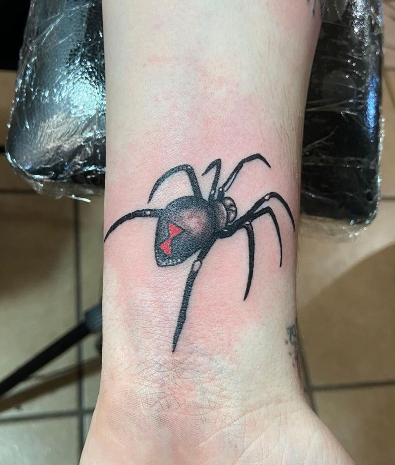 30 Unique Black Widow Spider Tattoos You Must Love