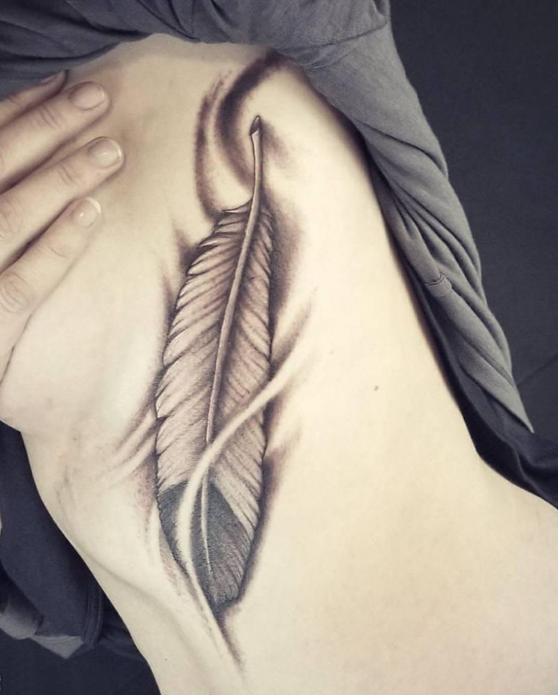 30 Pretty Eagle Feather Tattoos to Inspire You