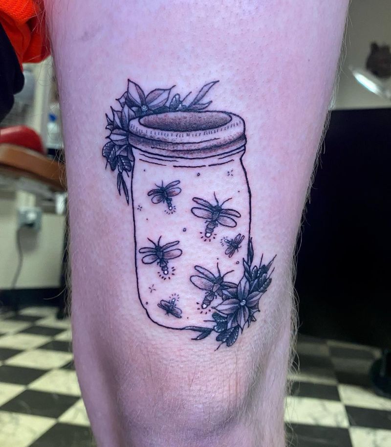 30 Pretty Firefly Jar Tattoos You Must Love