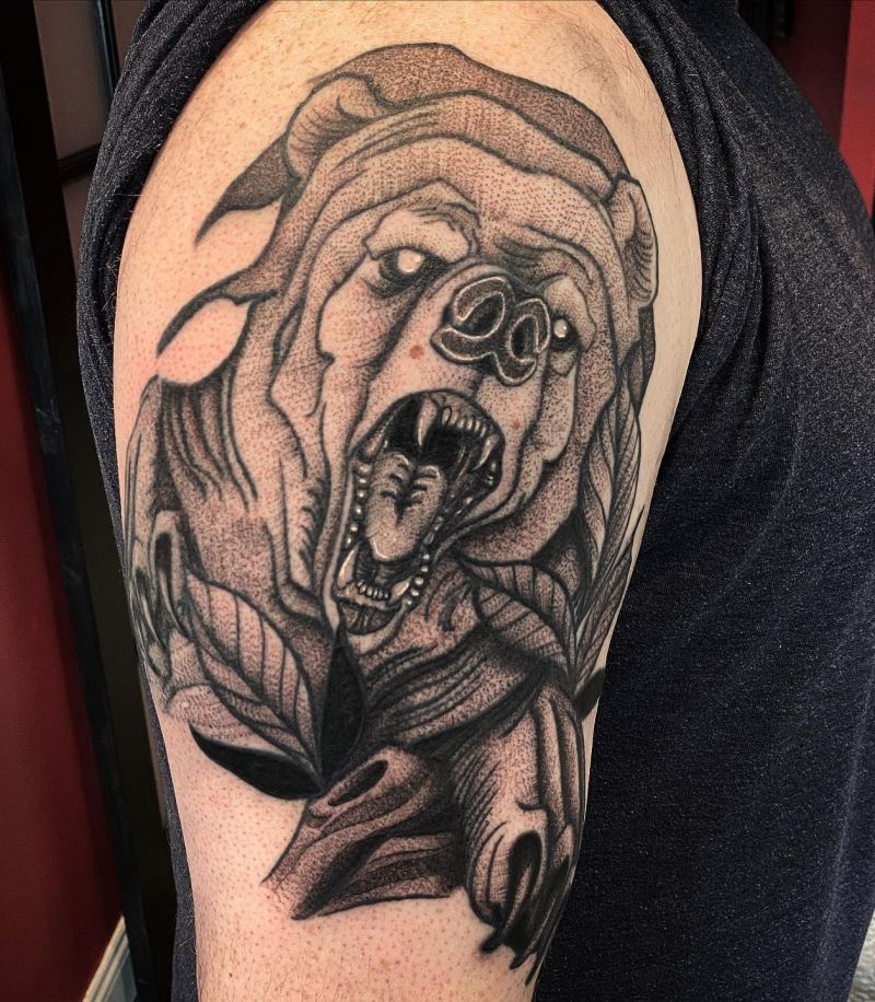 30 Awesome Grizzly Bear Tattoos For Your Next Ink