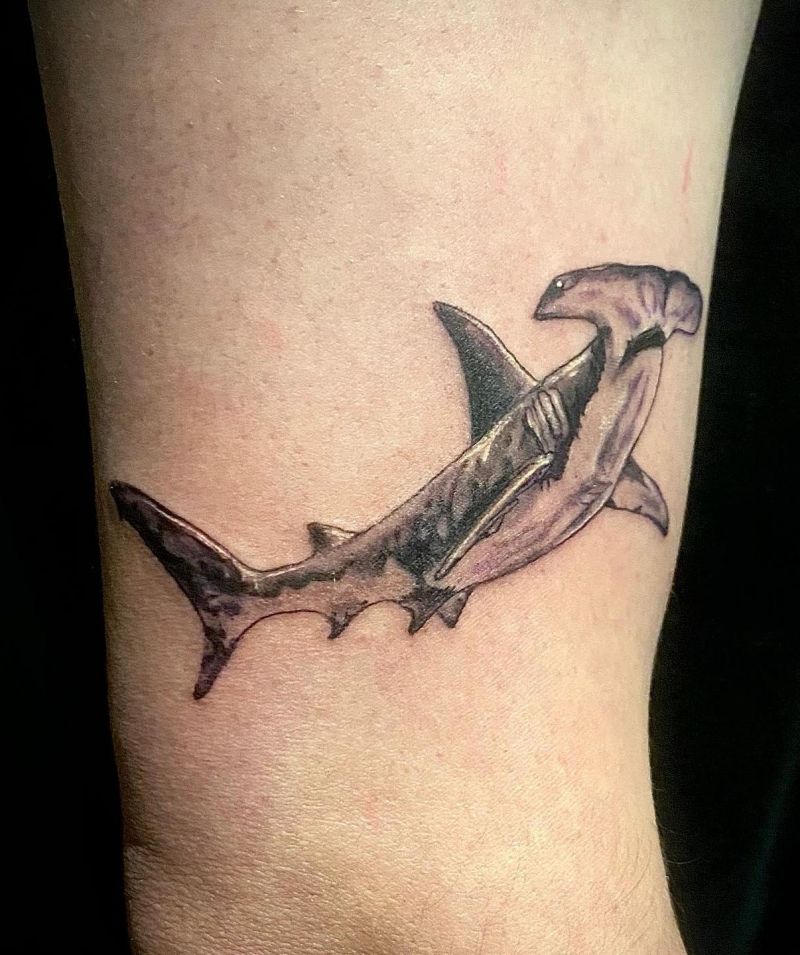 30 Unique Hammerhead Shark Tattoos You Must Love