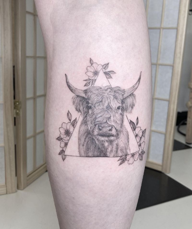 30 Classy Highland Cow Tattoos For Your Next Ink