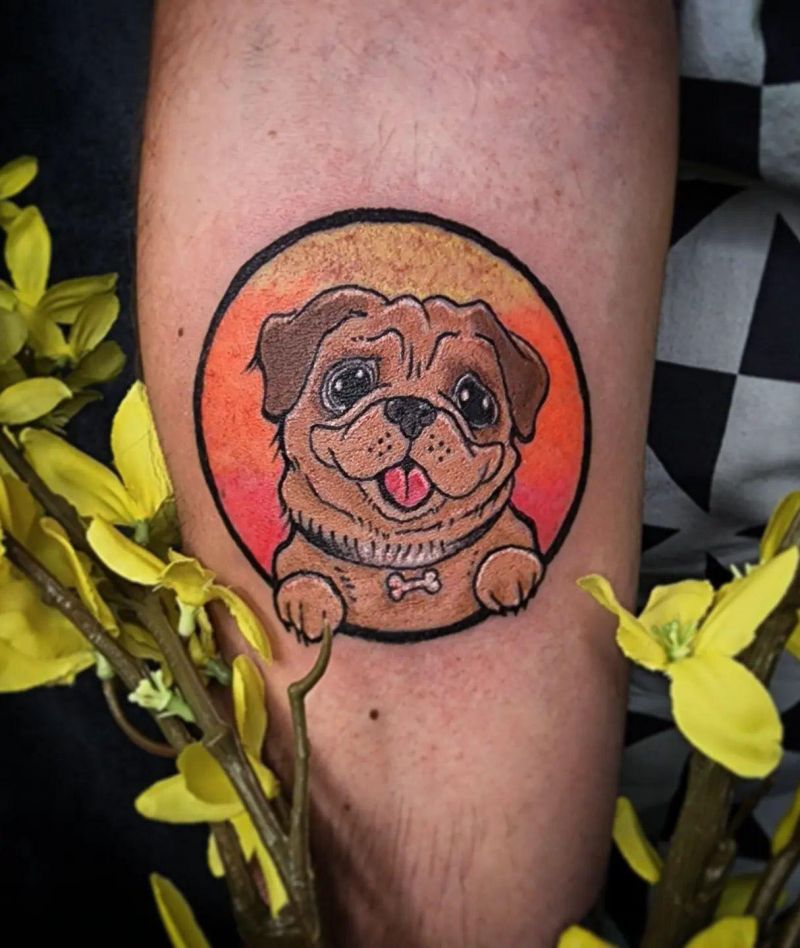 30 Cute Pug Tattoos You Must Love