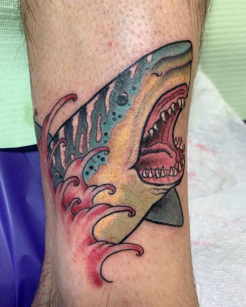 30 Unique Tiger Shark Tattoos You Must Love