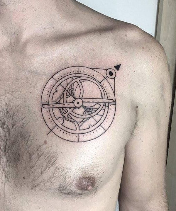 20 Awesome Astrolabe Tattoos You Can Copy