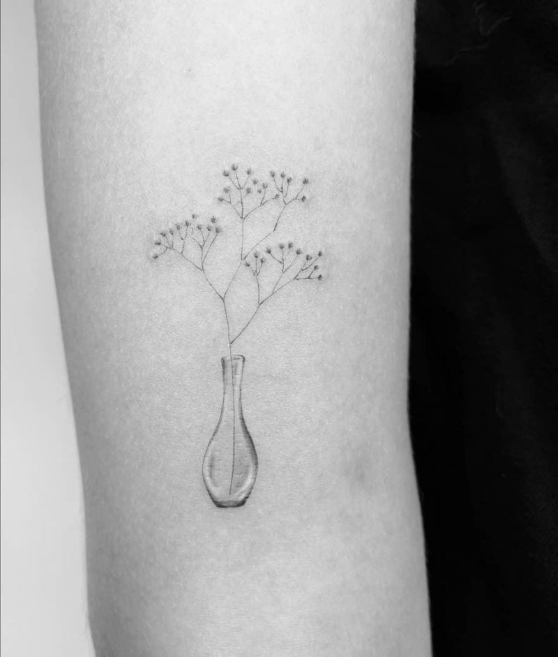 30 Unique Gypsophila Tattoos for Your Inspiration