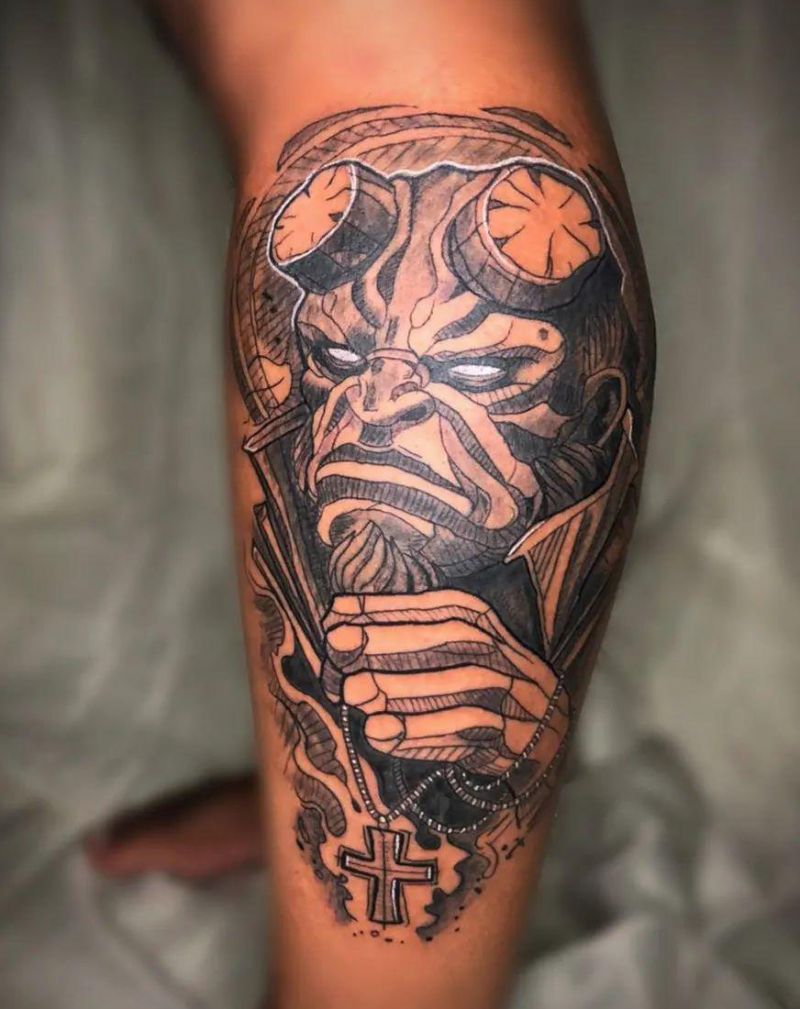 30 Unique Hellboy Tattoos You Must Love