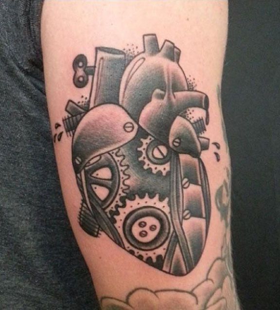 30 Unique Mechanical Heart Tattoos You Must Love