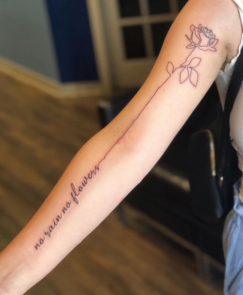 30 Unique No Rain No Flowers Tattoos for Your Inspiration