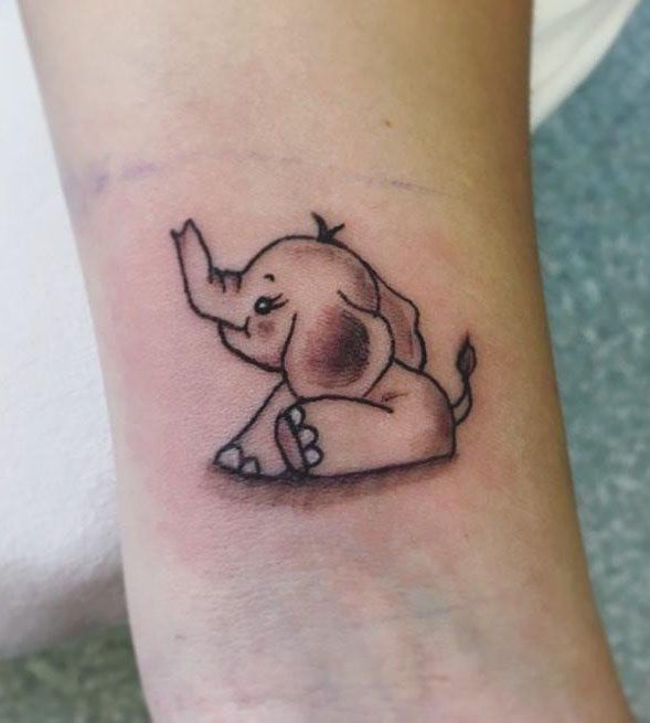 30 Cool Baby Elephant Tattoos for Your Inspiration