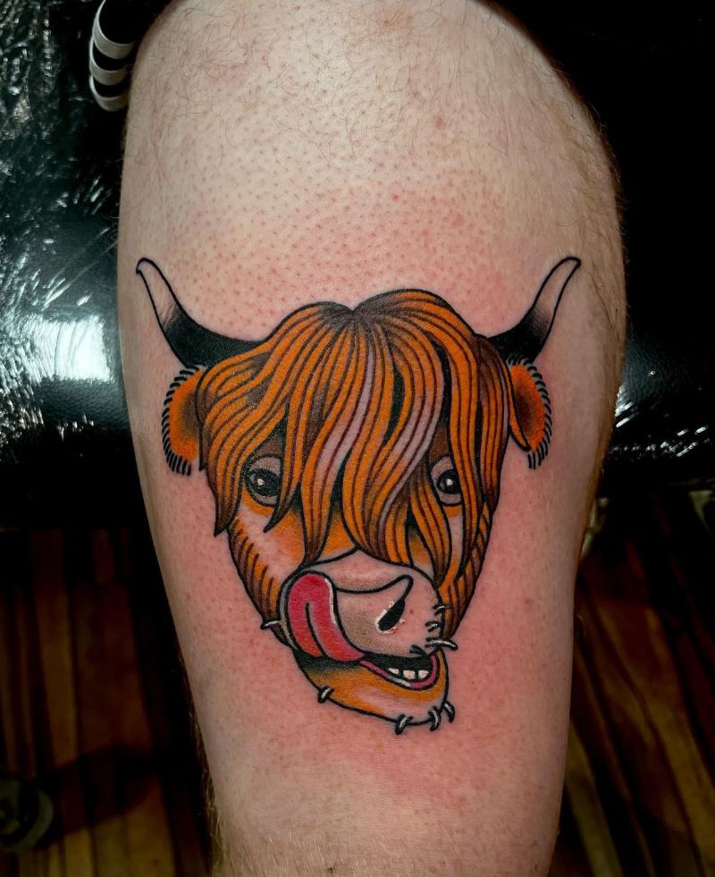 30 Classy Highland Cow Tattoos For Your Next Ink