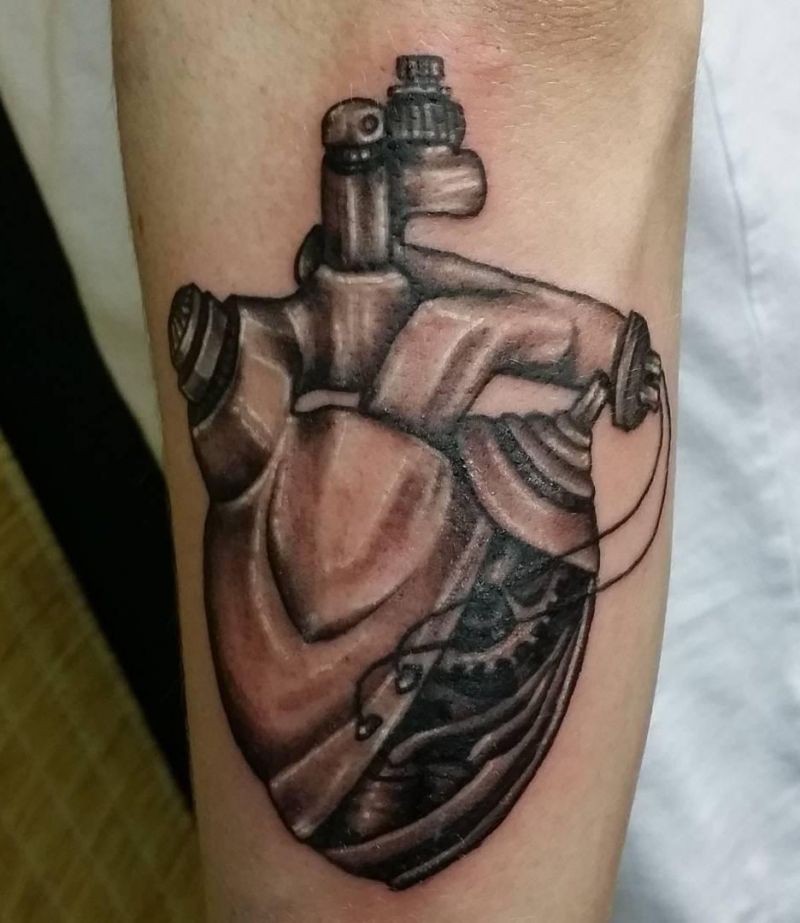 30 Unique Mechanical Heart Tattoos You Must Love