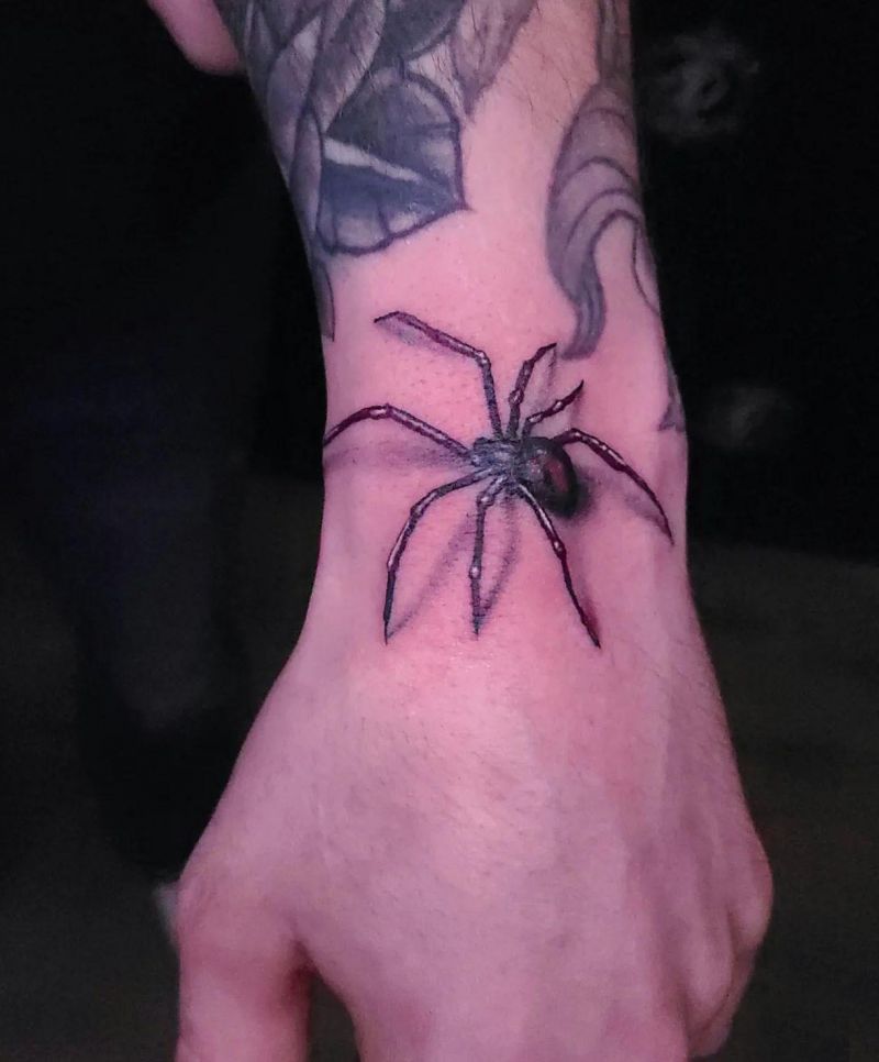 30 Unique Black Widow Spider Tattoos You Must Love