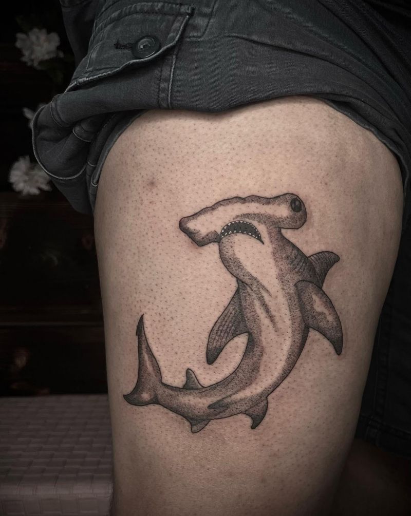 30 Unique Hammerhead Shark Tattoos You Must Love