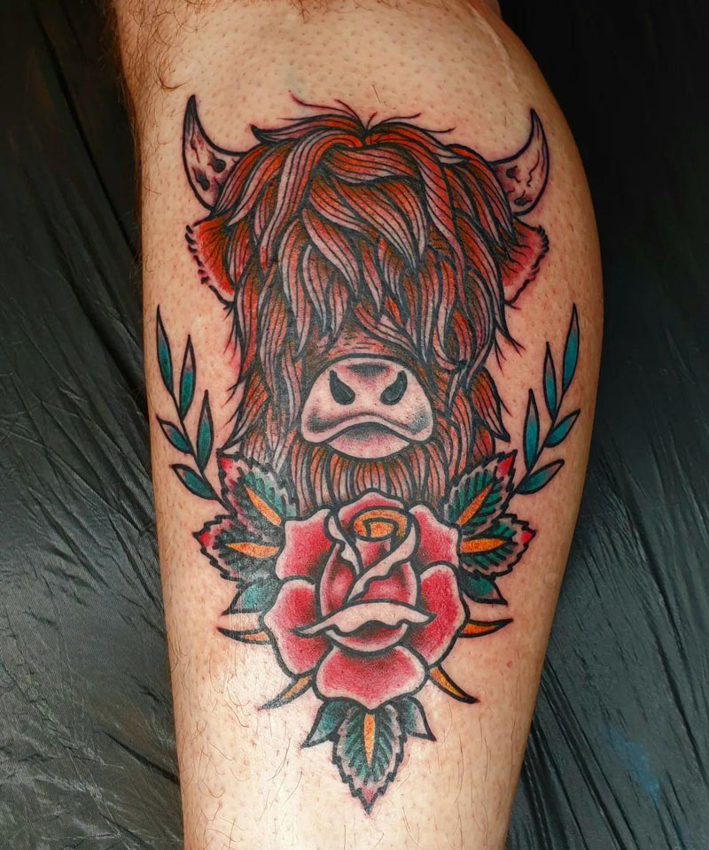 30 Classy Highland Cow Tattoos For Your Next Ink