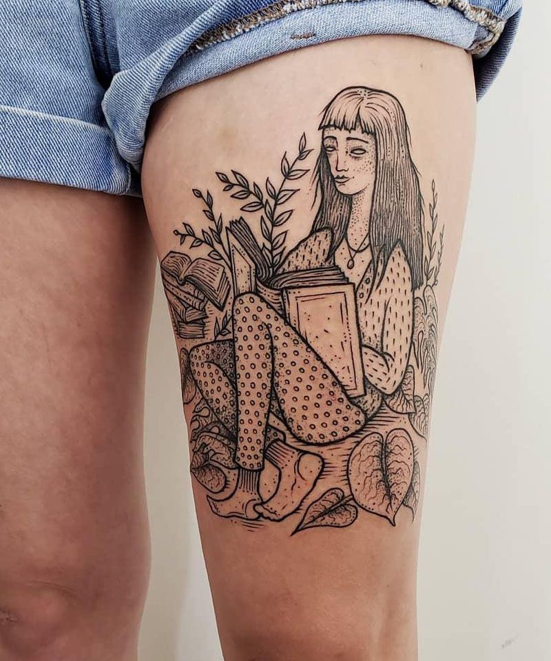 30 Unique Reading Tattoos You Can Copy