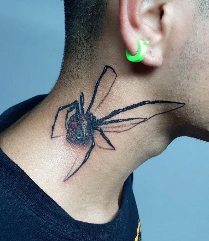 30 Unique Black Widow Spider Tattoos You Must Love