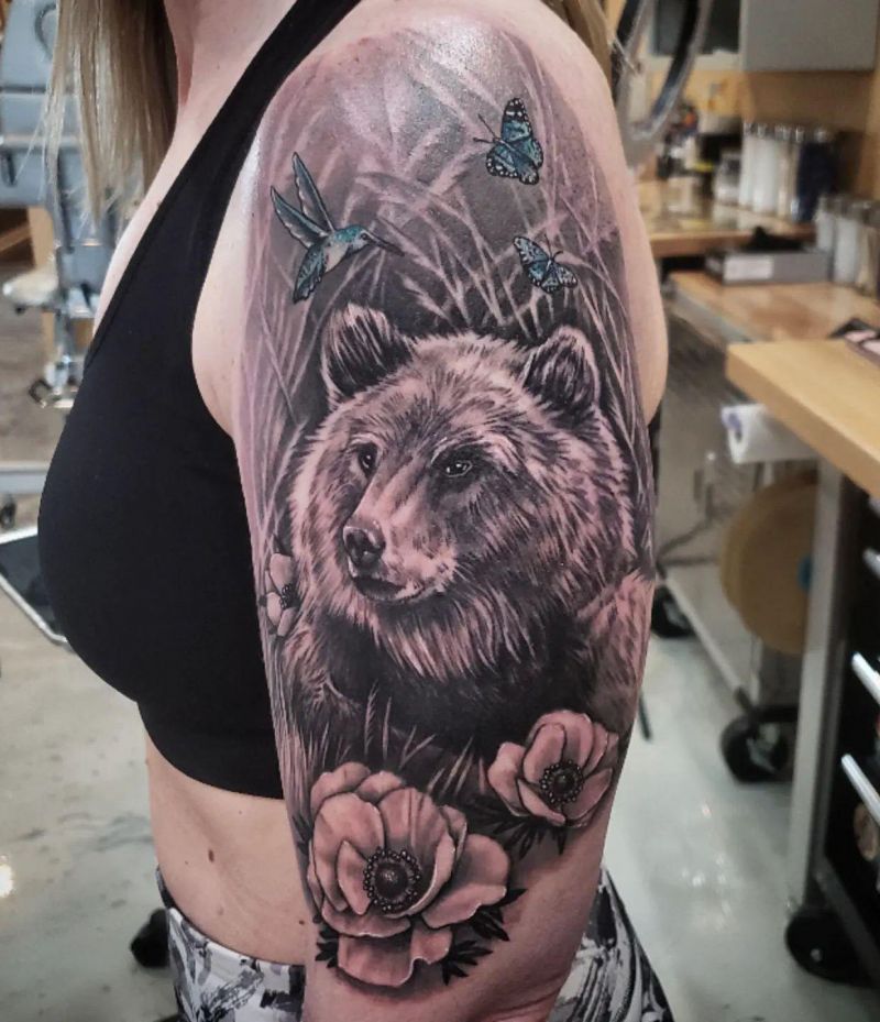 30 Awesome Grizzly Bear Tattoos For Your Next Ink