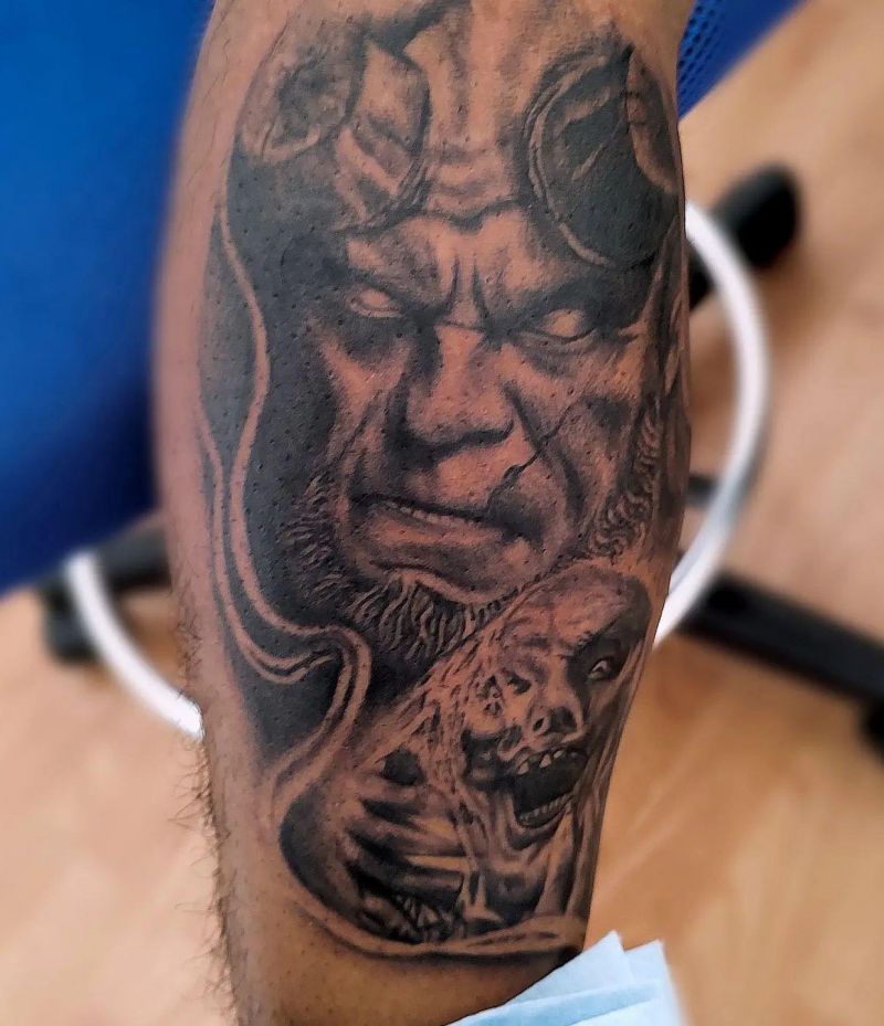 30 Unique Hellboy Tattoos You Must Love