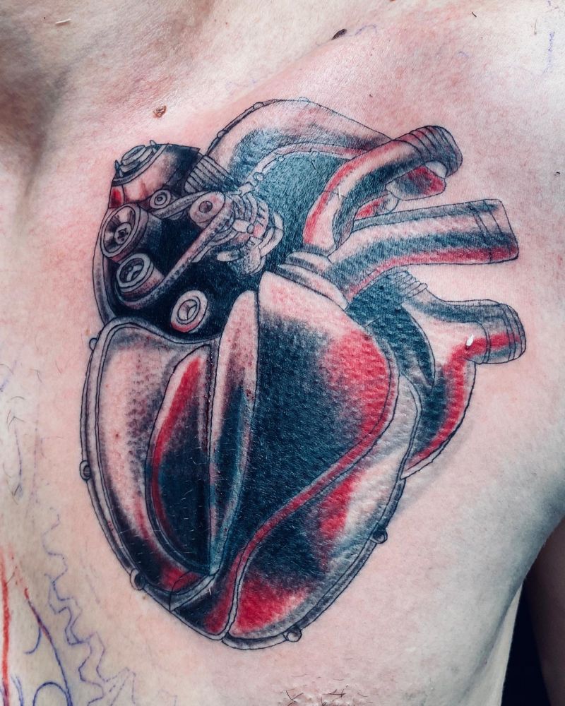 30 Unique Mechanical Heart Tattoos You Must Love