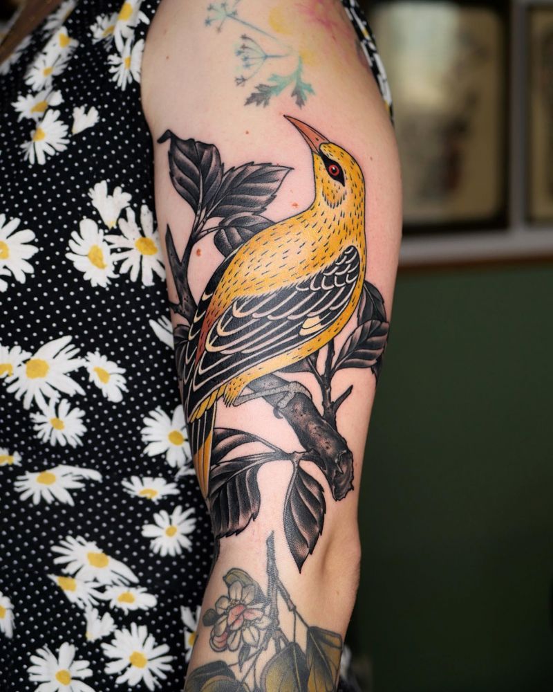 30 Pretty Oriole Tattoos to Inspire You